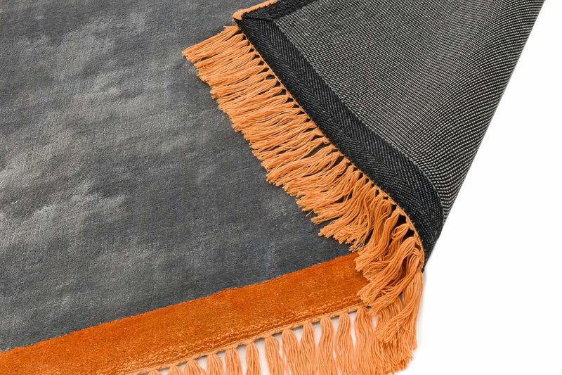 Laagpolig vloerkleed Easy Living Elgin Rug ~Grey Orange Border