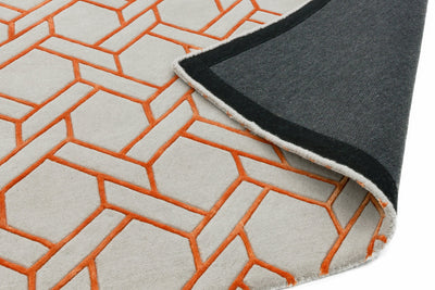 Laagpolig vloerkleed Easy Living Nexus Rug Fine Lines Silver Orange