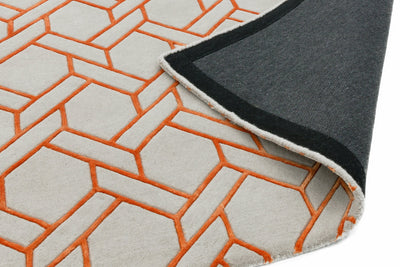 Laagpolig vloerkleed Easy Living Nexus Rug Fine Lines Silver Orange