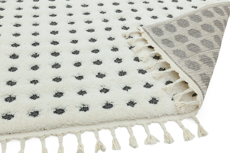 Hoogpolig vloerkleed Easy Living Ariana ar05 Dotty Grey