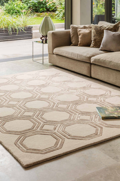 Laagpolig vloerkleed Easy Living Nexus Rug Octagon Beige