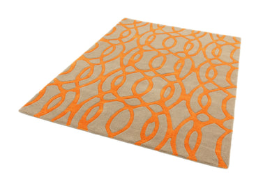 Laagpolig vloerkleed Easy Living Matrix Wire Orange