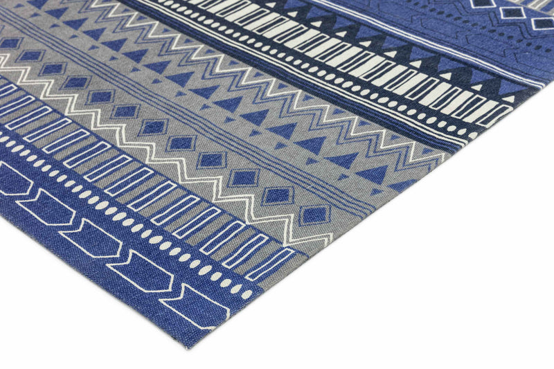 Laagpolig vloerkleed Easy Living Onix 17 Tribal Mix Blue