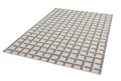 Vloerkleed Rugestiq Antibes White Grey Grid