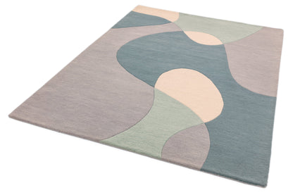 Laagpolig vloerkleed Easy Living Matrix Arc Sky