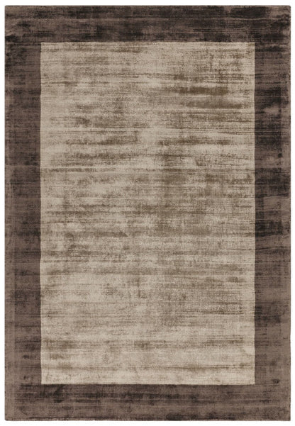Laagpolig vloerkleed Easy Living Blade Border Rug Choco Mocha