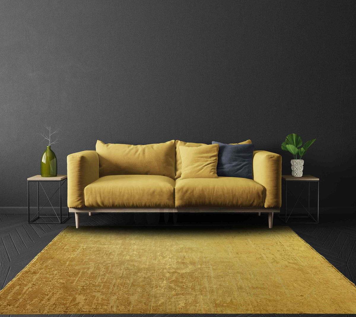 Laagpolig vloerkleed Easy Living Zehraya Gold Abstract