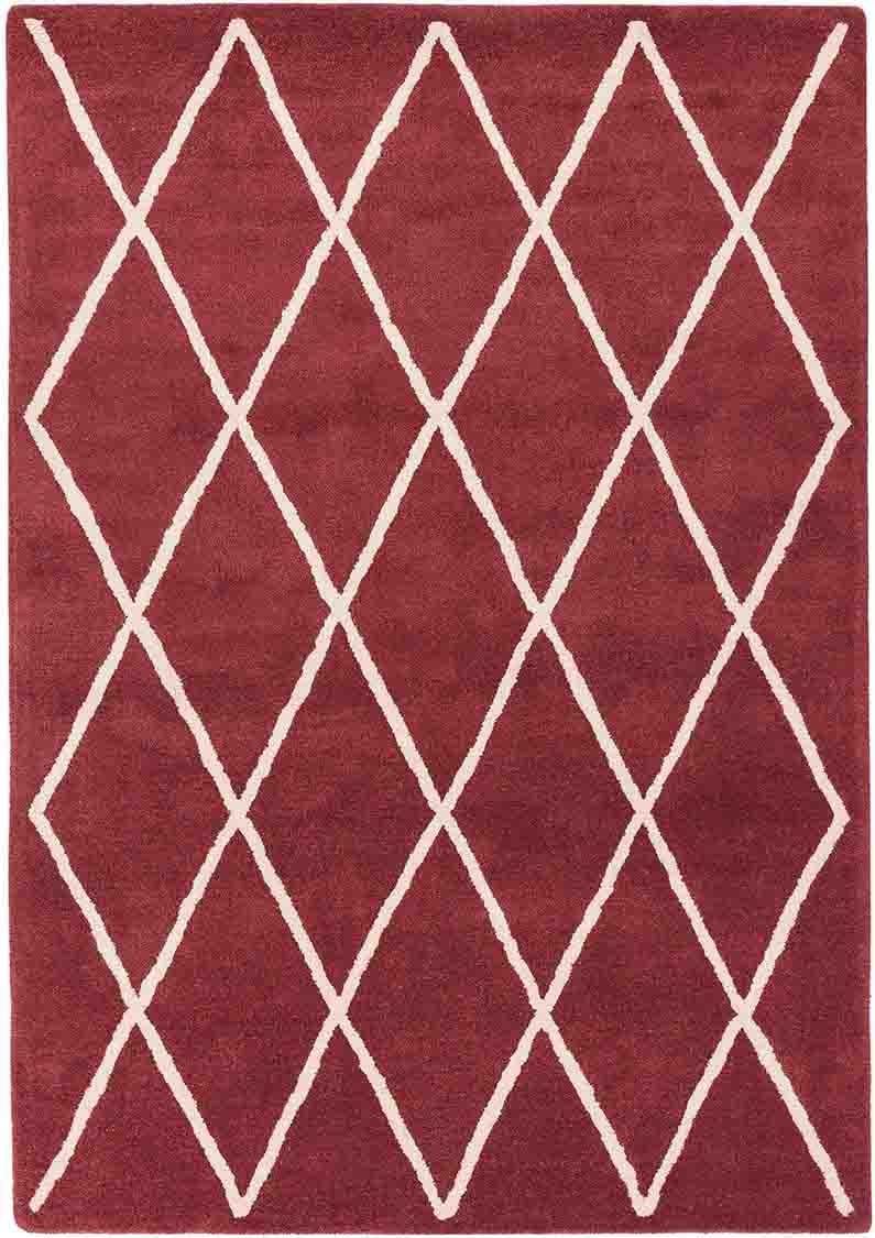 Laagpolig vloerkleed Easy Living Albany Diamond Berry