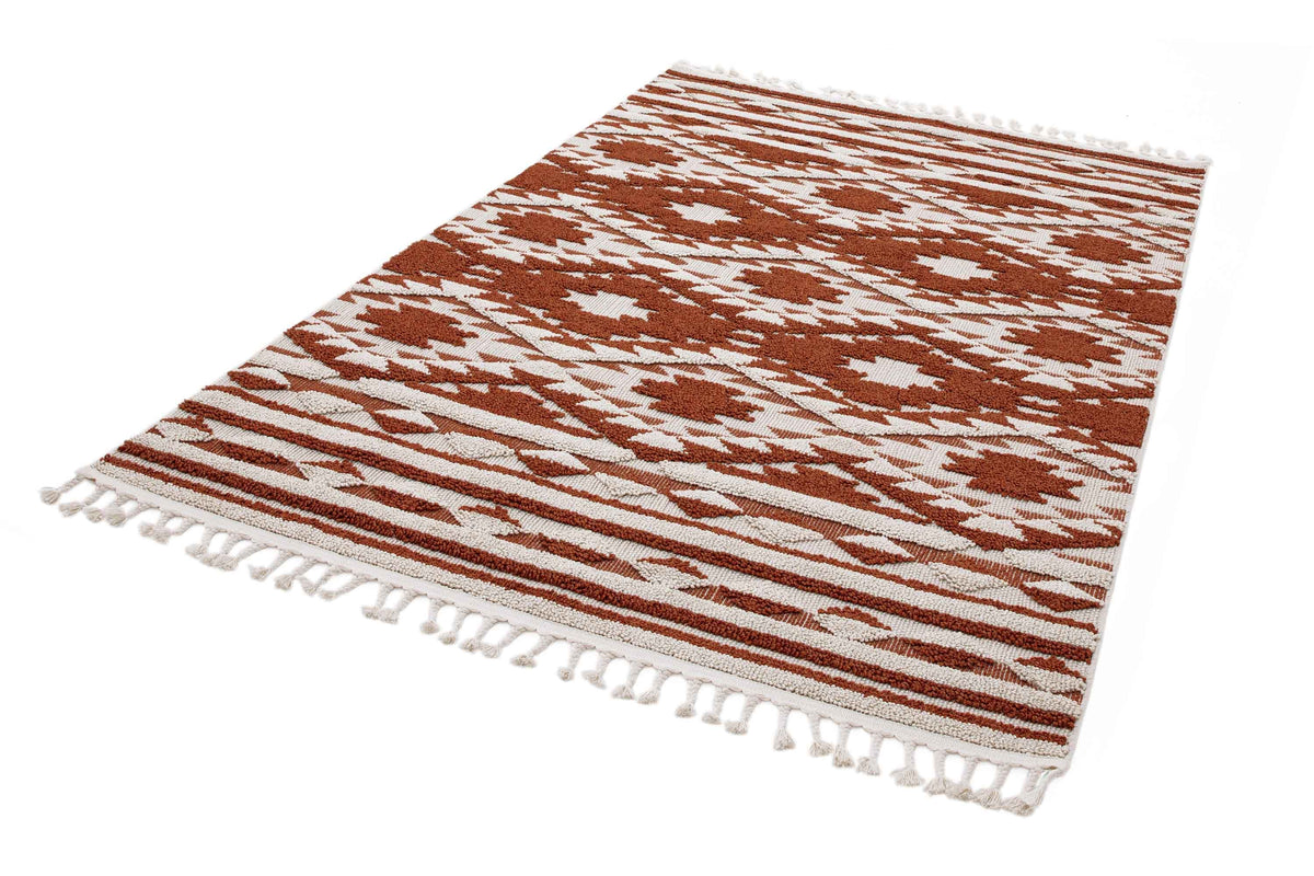 Laagpolig vloerkleed Easy Living Taza Rug Terracotta