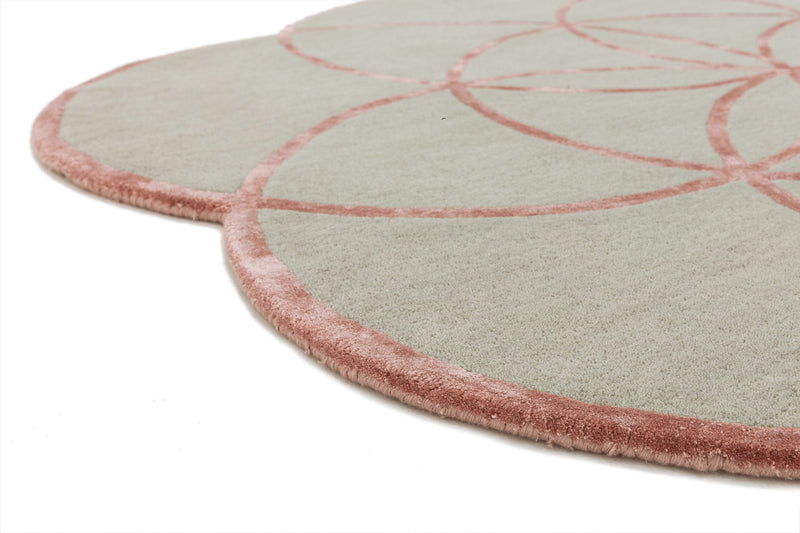 Rond vloerkleed Easy Living Lotus Rug Pink