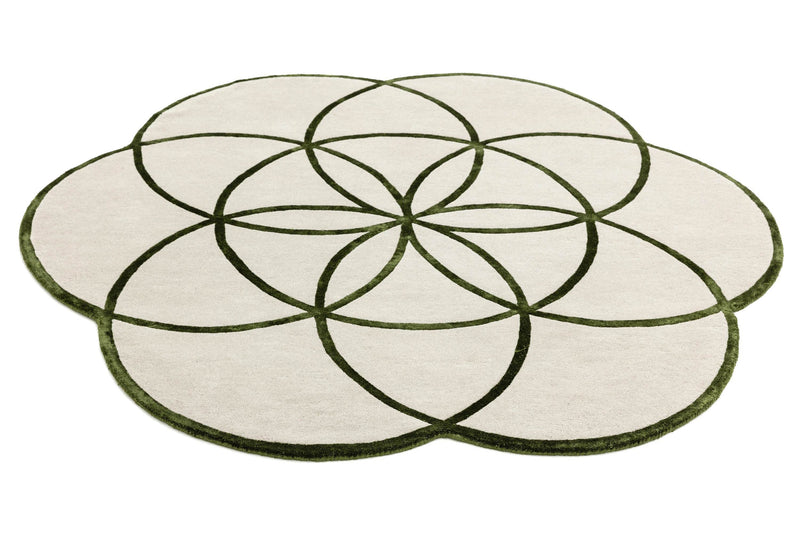 Rond vloerkleed Easy Living Lotus Rug Green