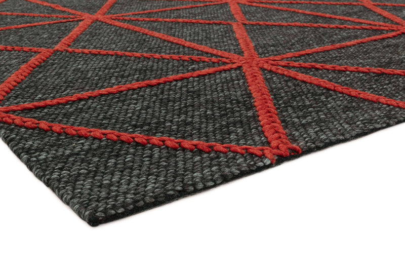 Laagpolig vloerkleed Easy Living Prism Rug Red