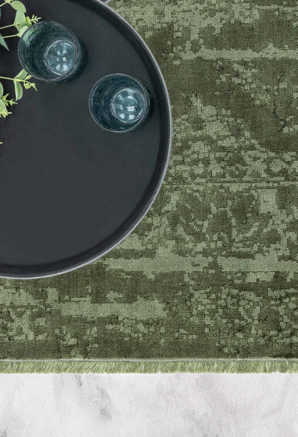 Laagpolig vloerkleed Easy Living Zehraya Green Abstract
