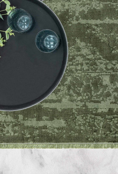 Laagpolig vloerkleed Easy Living Zehraya Green Abstract
