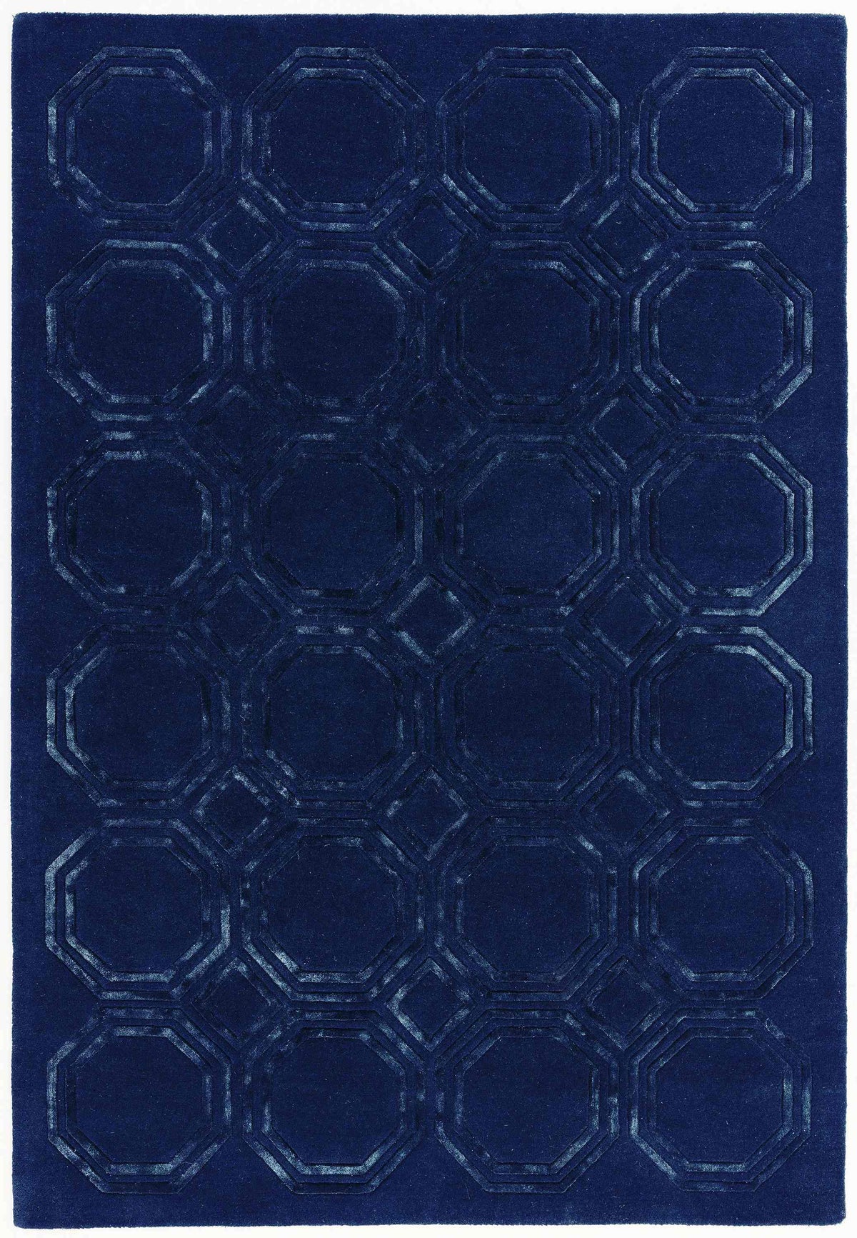 Laagpolig vloerkleed Easy Living Nexus Rug Octagon Navy