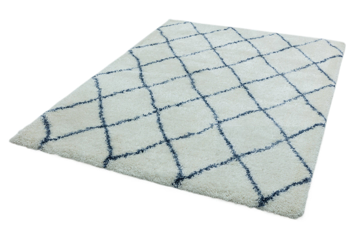 Hoogpolig vloerkleed Easy Living Alto Rug al03 Cream Blue