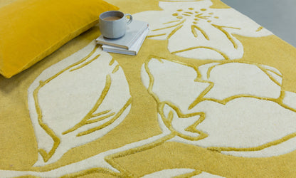 Laagpolig vloerkleed Easy Living Matrix Devore Yellow