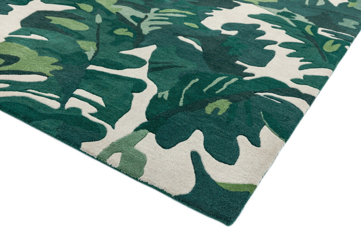 Laagpolig vloerkleed Easy Living Matrix Palm Green