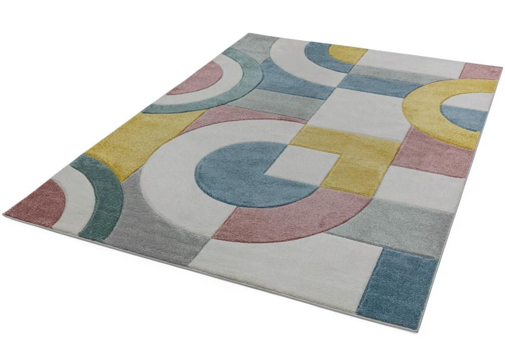 Laagpolig vloerkleed Easy Living Sketch Retro Multi