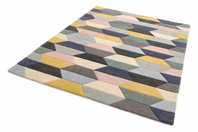 Laagpolig vloerkleed Easy Living Funk Honeycomb Pastel