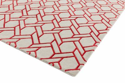 Laagpolig vloerkleed Easy Living Nexus Rug Fine Lines Silver Red