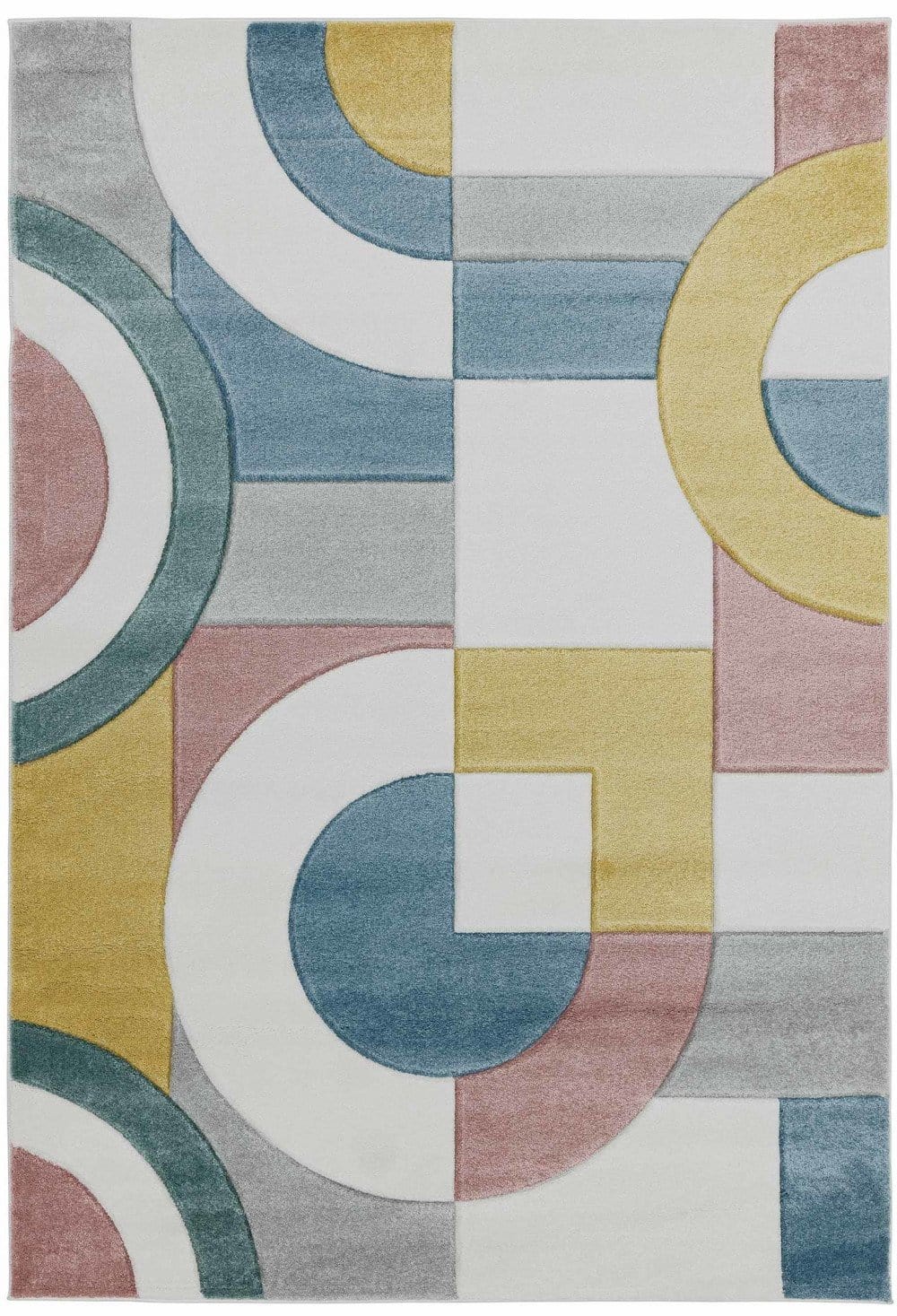 Laagpolig vloerkleed Easy Living Sketch Retro Multi