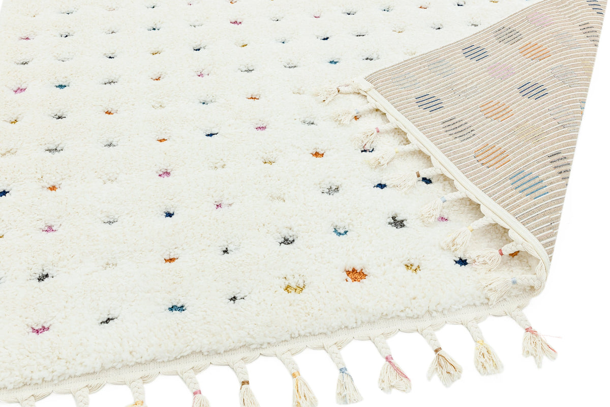 Hoogpolig vloerkleed Easy Living Ariana ar02 Dotty Multi
