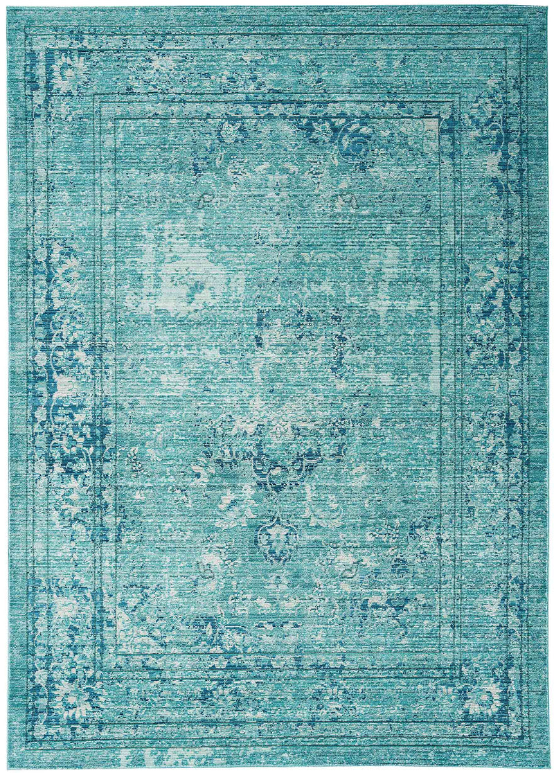 Laagpolig vloerkleed Easy Living Verve Medallion Blue