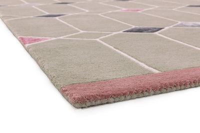 Laagpolig vloerkleed Easy Living Matrix Jewel Pink