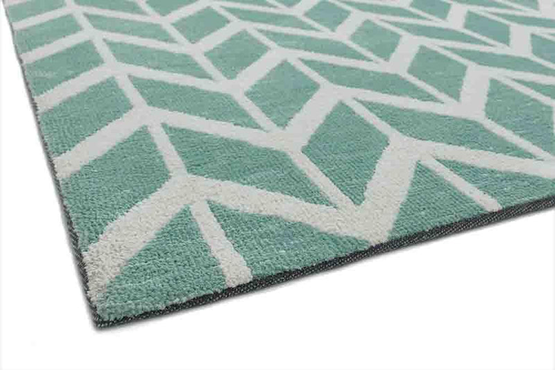 Laagpolig vloerkleed Easy Living Arlo AR05 Chevron Blue