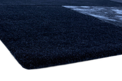 Laagpolig vloerkleed Easy Living Tate Tonal Textures Rug Navy