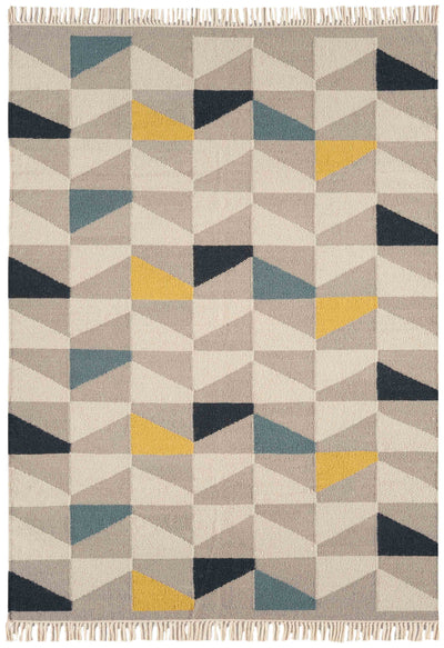 Laagpolig vloerkleed Easy Living Hackney Geo Mustard