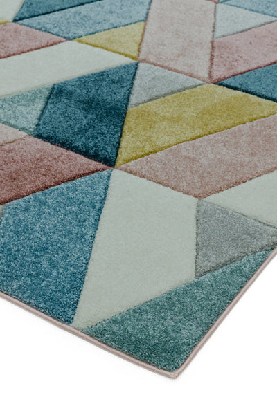 Laagpolig vloerkleed Easy Living Sketch Rhombus Multi