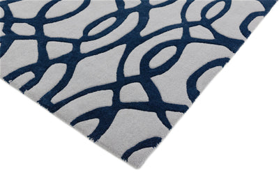 Laagpolig vloerkleed Easy Living Matrix Wire Blue
