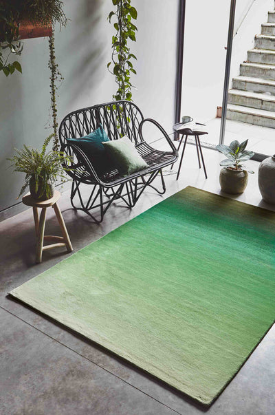 Laagpolig vloerkleed Easy Living Ombre Runner Green