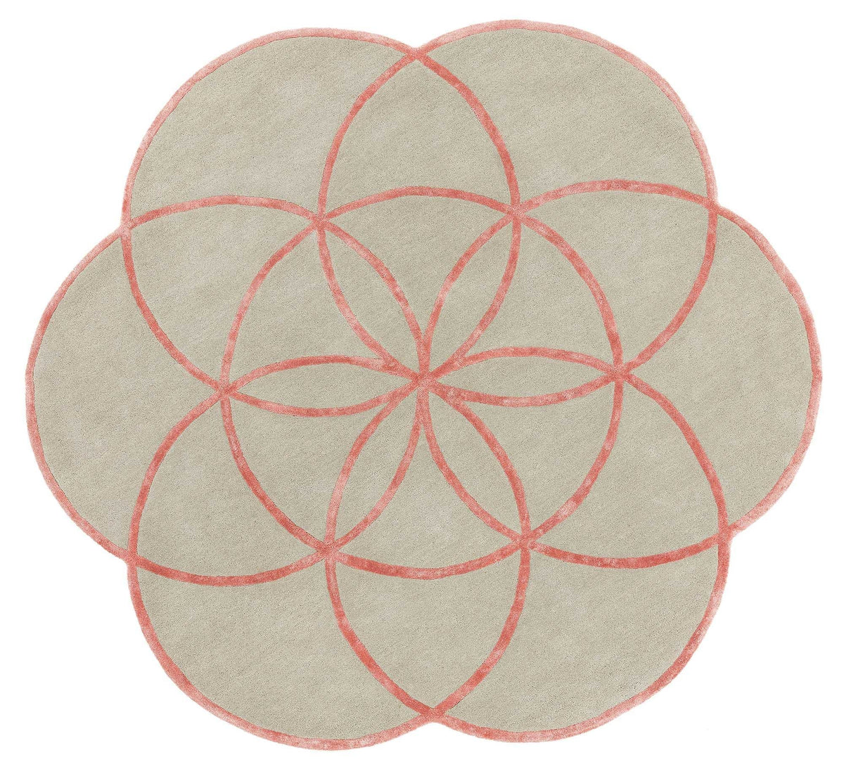 Rond vloerkleed Easy Living Lotus Rug Pink