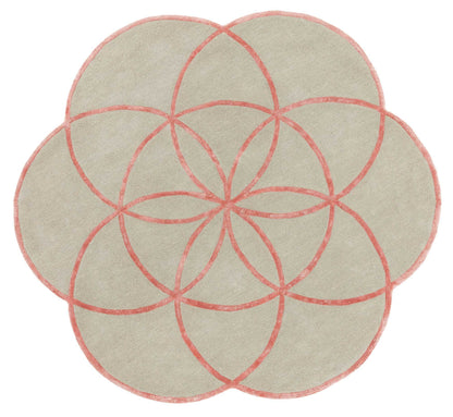 Rond vloerkleed Easy Living Lotus Rug Pink