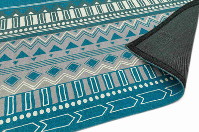 Laagpolig vloerkleed Easy Living Onix 16 Tribal Mix Teal