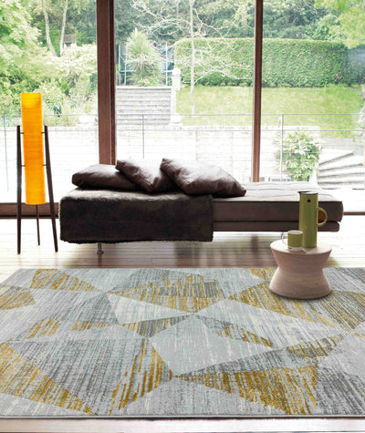 Laagpolig vloerkleed Easy Living Orion or012 Block Yellow