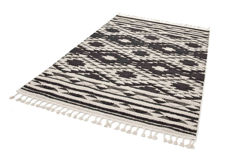 Laagpolig vloerkleed Easy Living Taza Black White