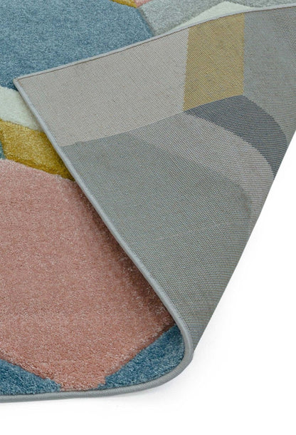 Laagpolig vloerkleed Easy Living Sketch Hexagon Multi