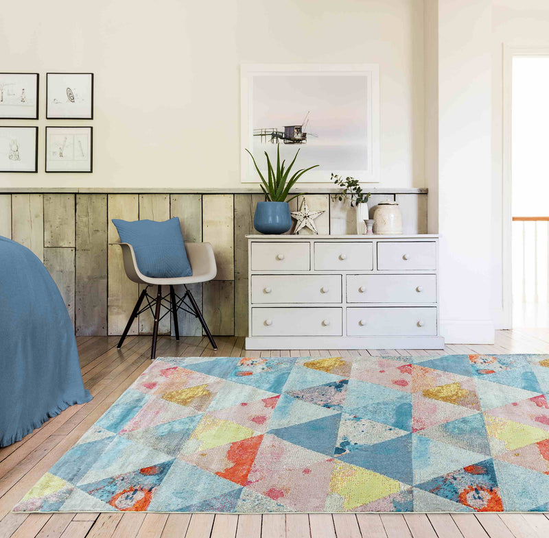 Laagpolig vloerkleed Easy Living Amelie am03 Triangles