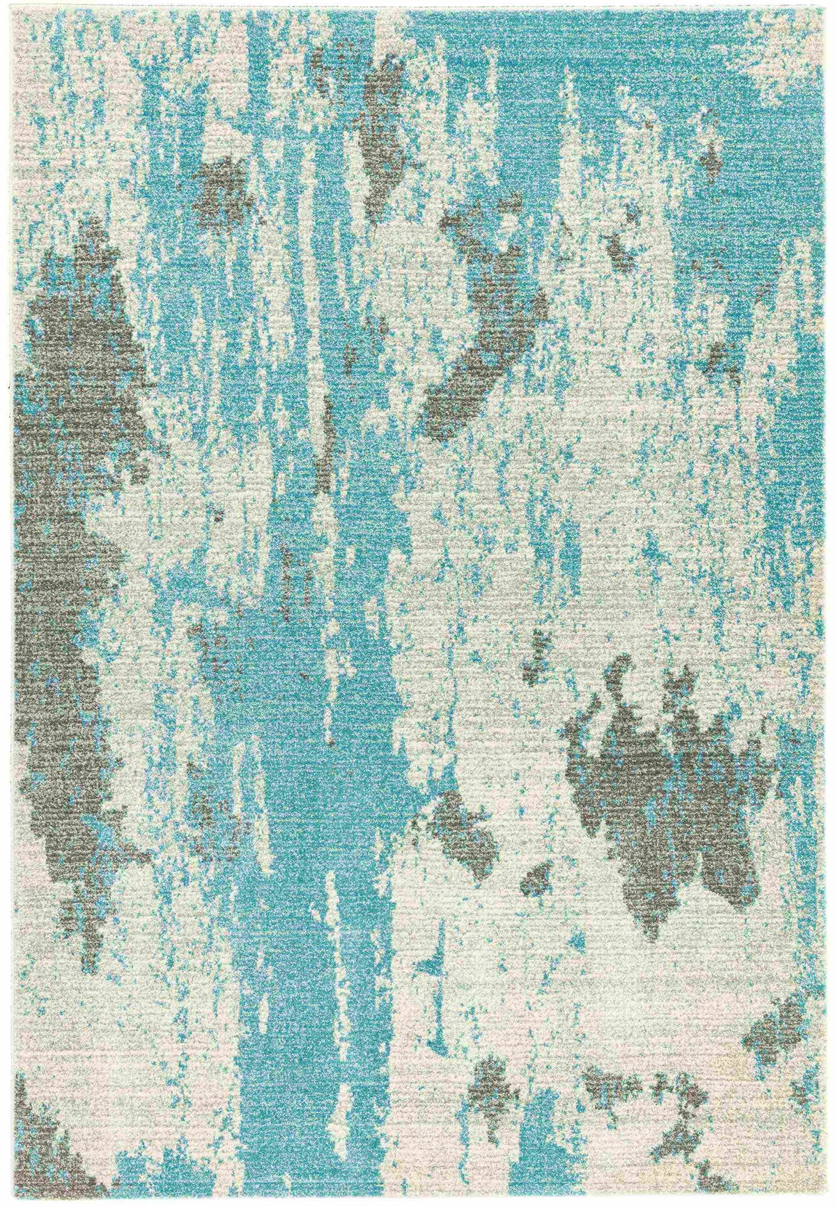 Laagpolig vloerkleed Easy Living Nova Painterly Duck Egg