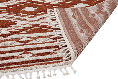 Laagpolig vloerkleed Easy Living Taza Rug Terracotta