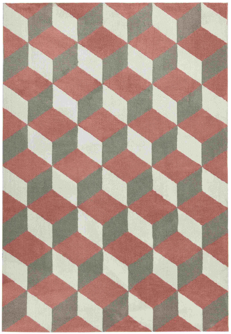 Laagpolig vloerkleed Easy Living Arlo AR10 Pink Block
