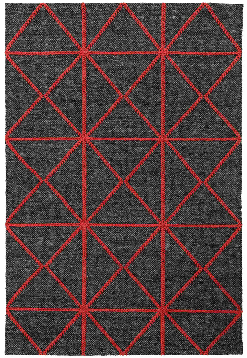 Laagpolig vloerkleed Easy Living Prism Rug Red