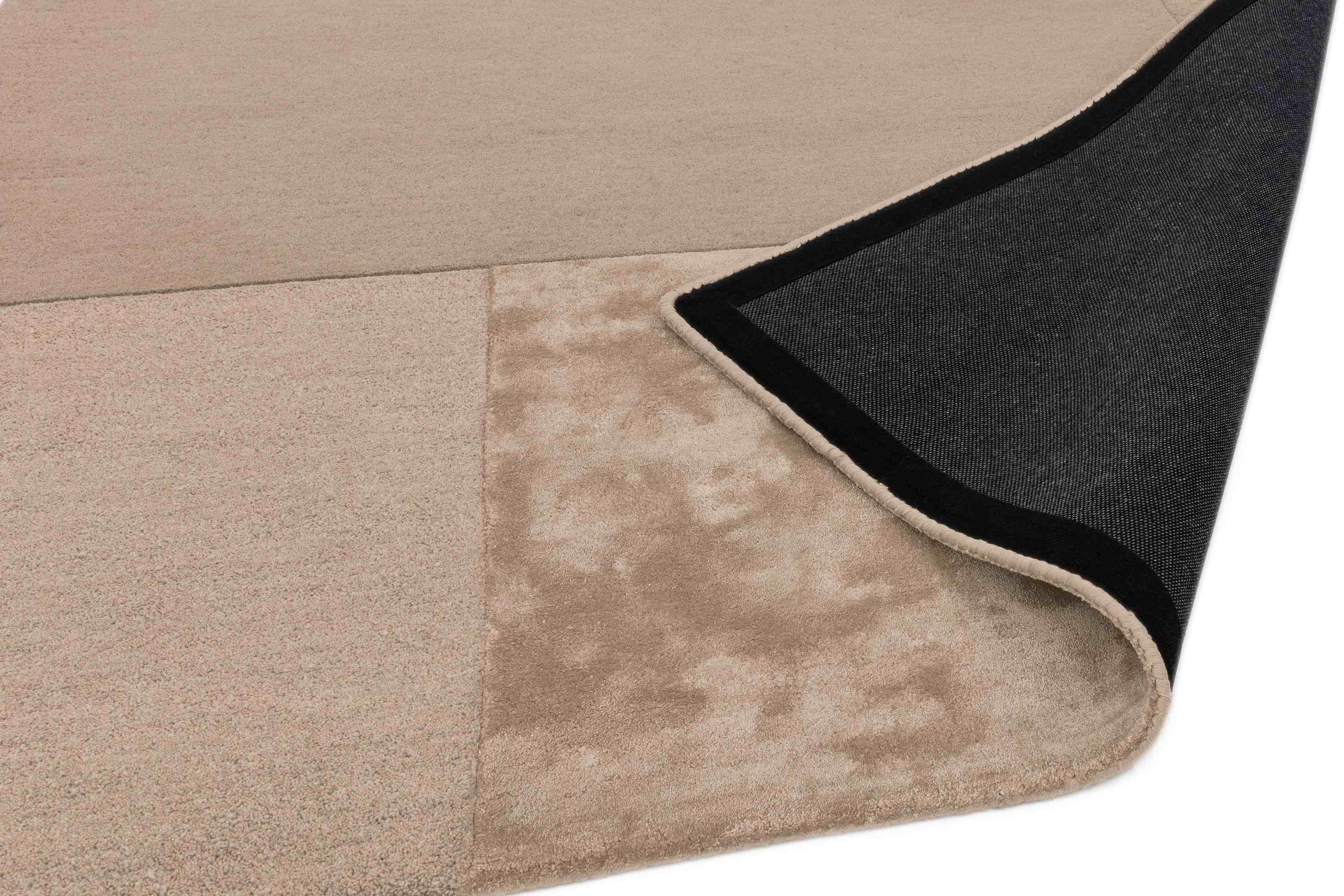Laagpolig vloerkleed Easy Living Tate Tonal Textures Rug Sand
