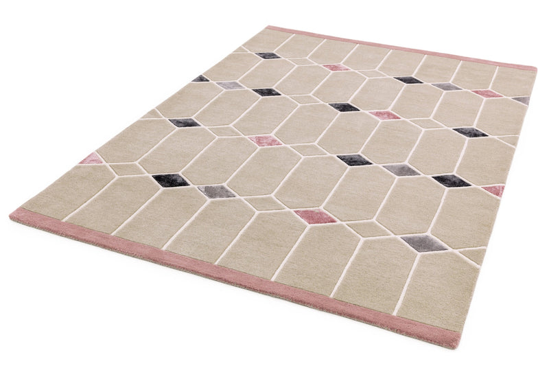 Laagpolig vloerkleed Easy Living Matrix Jewel Pink