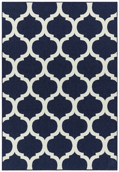 Vloerkleed Easy Living Antibes Blue Trellis