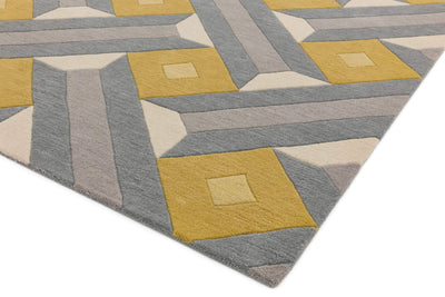Laagpolig vloerkleed Easy Living Reef Motif Ochre Grey